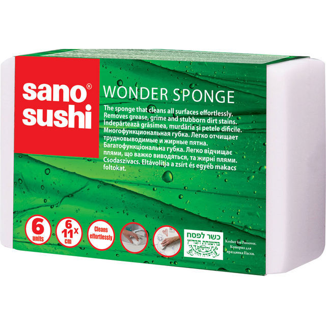 Burete sano sushi magic multi-suprafete 6 x 11 x 2.5 cm 6 buc.
