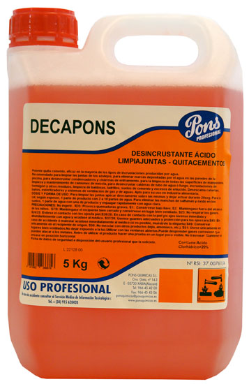 Decapons-solutie profesionala decapanta dezincrustanta 5l asevi