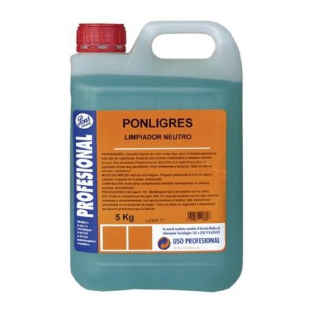  ponligres-detergent automat concentrat pentru pardoseala cu parfum de citrice 5l asevi 