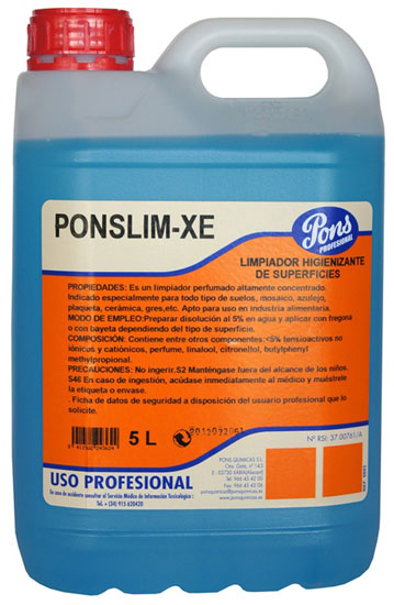 PONSLIM-XE-Detergent igienizant universal 5L Asevi Asevi imagine 2022 depozituldepapetarie.ro