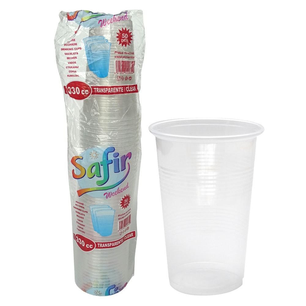 Pahare Plastic 330 CC  50 buc/set