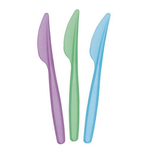Cutite din plastic color lux 50 buc/set