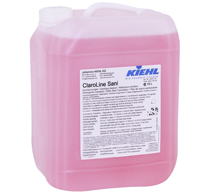 CLARIDA SANI Manual - Detergent pentru zone sanitare  10 L  Kiehl