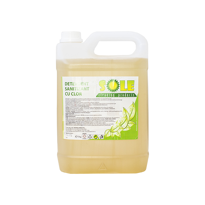 Detergent sanitizant cu clor pentru suprafete 10L AQAS AQAS imagine noua