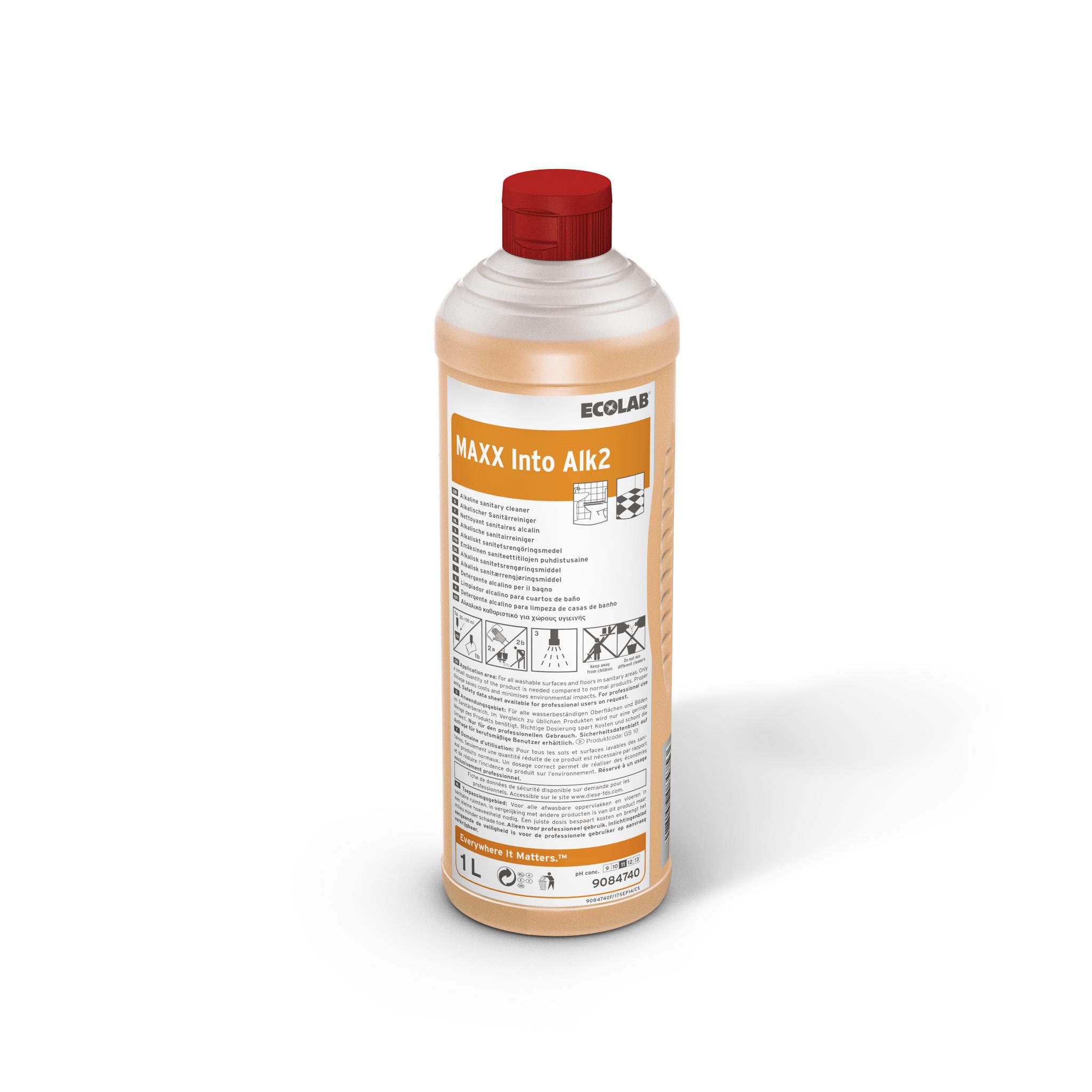 Detergent sanitar alcalin MAXX2 INTO ALK   1L   Ecolab