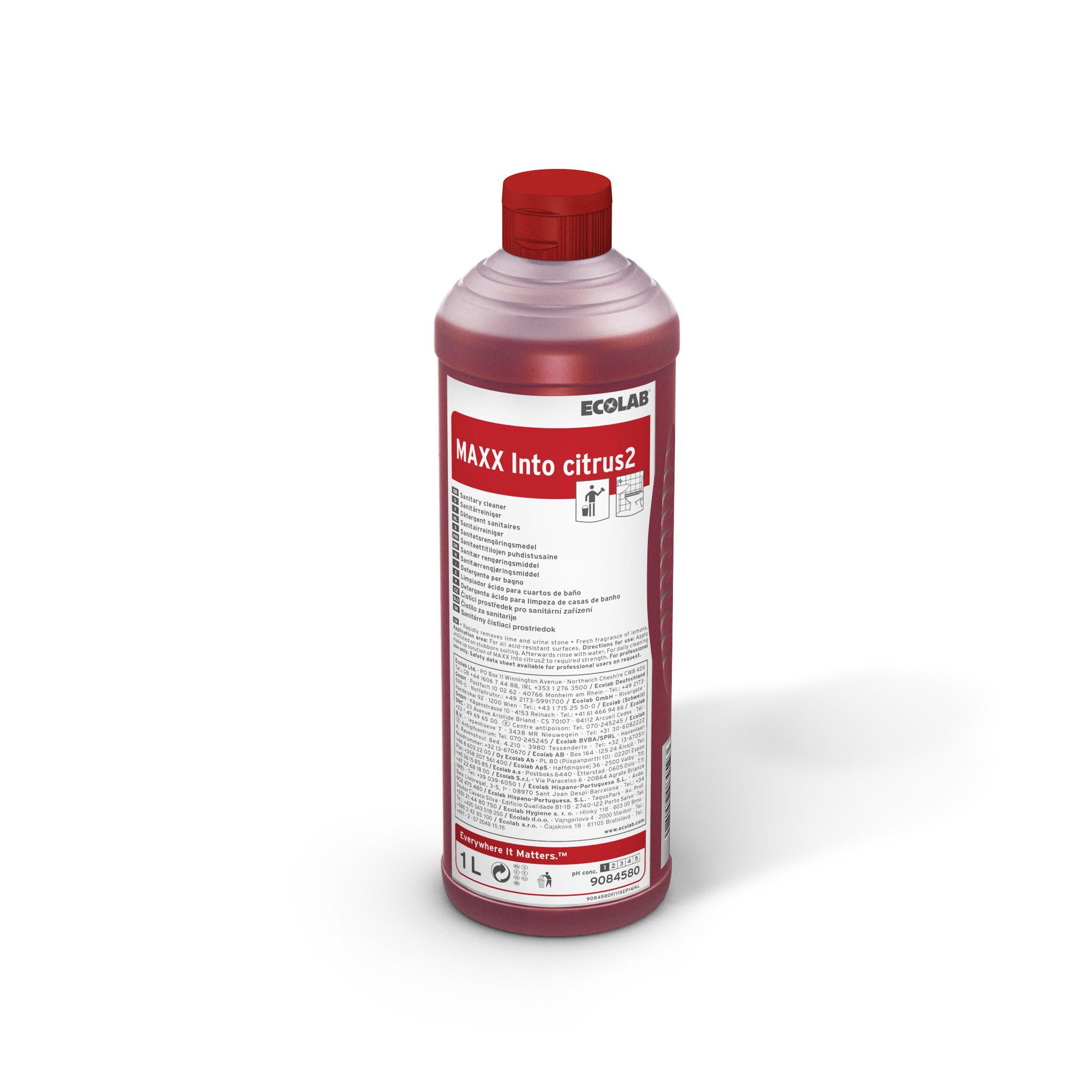 Detergent sanitar cu parfum de citrice MAXX2  INTO CITRUS  1L   Ecolab