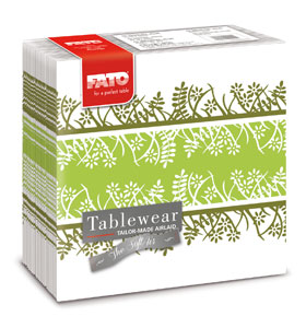 Servetele de masa din airlaid  40x40 cm  Garden Pistachio  FATO  50 buc / pachet