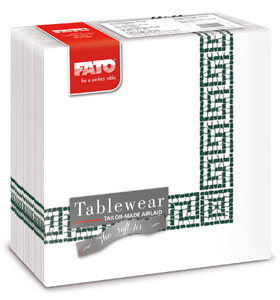 Servetele de masa din airlaid  40x40 cm  Mykonos Forest Green  FATO  50 buc / pachet