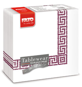 Servetele de masa din airlaid  40x40 cm  Mykonos Bordeaux  FATO  50 buc / pachet