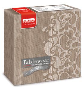 Servetele de masa din airlaid  40x40 cm  Drops Hazelnut  FATO  50 buc / pachet