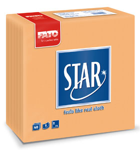 Servetele 38x38 cm  2 straturi  embosate  Star Peach  Fato