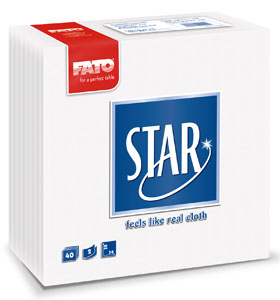 Servetele 38x38 cm  2 straturi  embosate  Star WhiteCod  Fato