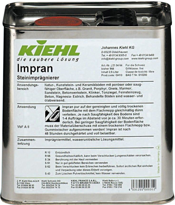 IMPRAN Manual -solutie pt.impregnarea pietrei  2.5L  Kiehl