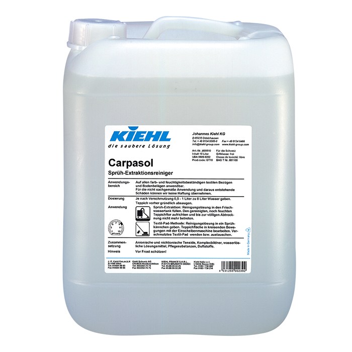 CARPASOL-Detergent pentru suprafete textile(injectie/extractie) 10L Kiehl Kiehl