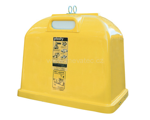 Eurocontainer din fibra de sticla 3.2 m3 pentru plastic GALBEN MEVATEC - Transport Inclus