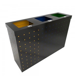 OSLO RM Set modern de reciclare cu 3x60L compartimente  84 x 28 x 73 cm