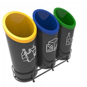 Gothenburg b cosuri pentru reciclare cu design futurist pentru zonele publice 3x20l 97x33x75 cm