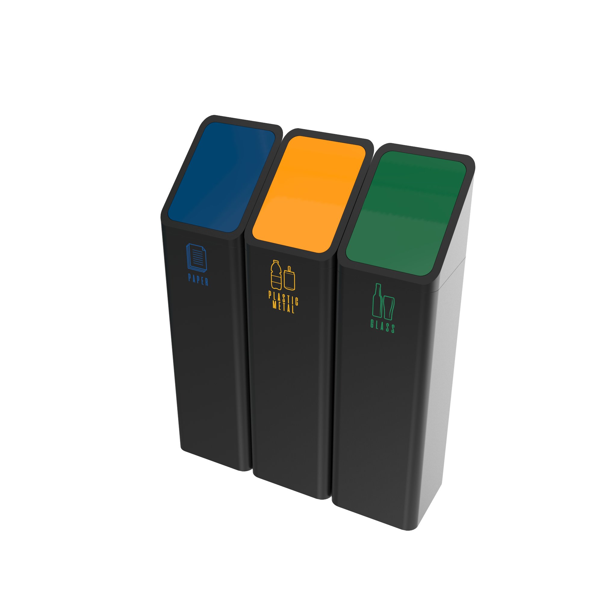 Cos de gunoi pentru colectare selectiva a gunoiului  BONANZA PC  35L  60L  100L