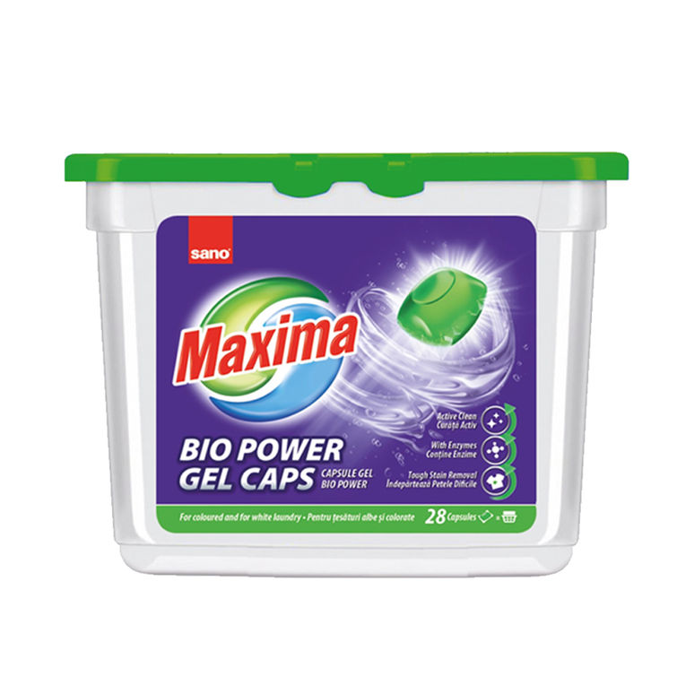 Detergent de rufe capsule sano maxima gel bio (28buc)
