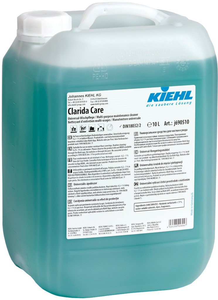 CLARIDA CARE Manual-Detergent de intretinere cu substante de protectie  10L  Kiehl
