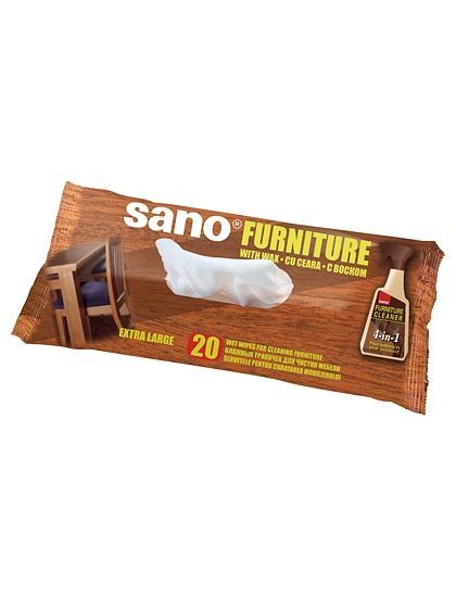 Sano furniture wipes 20 bucati servetele umede antistatice mobila