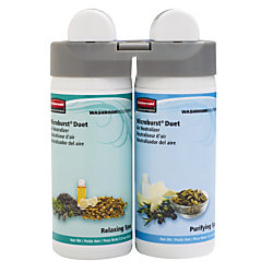 Odorizant dispenser Microburst Duet - Purify Spa/Relax Spa  2x121 ml  RUBBERMAID