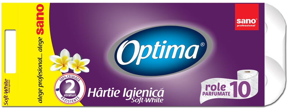 Sano paper toilet optima 2 straturi 10 buc./pachet