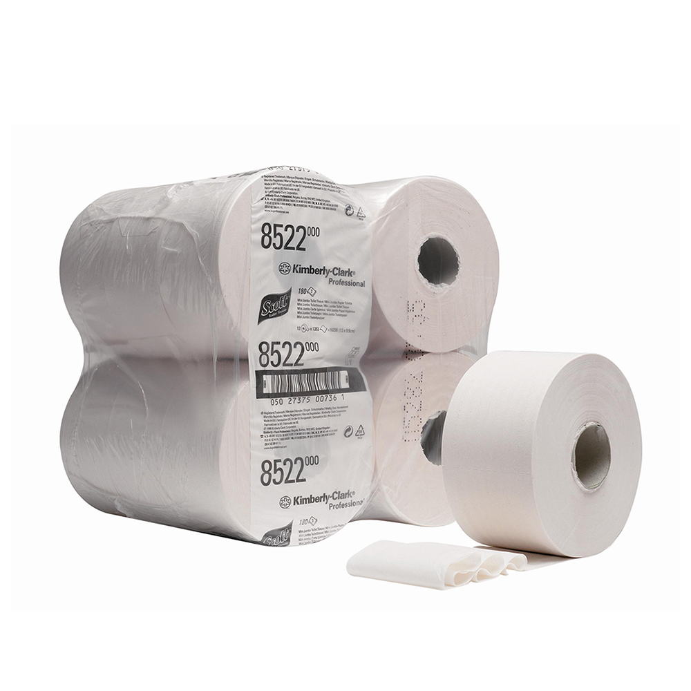 Hartie igienica mini jumbo kimberly-clark alb 2str 180m 12role/bax