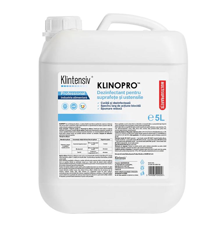 vanish dezinfectant pentru maşina de spălat KLINOPRO Dezinfectant pentru suprafete si ustensile 5 litri