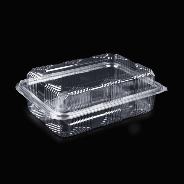 Set de 300 bucati Caserola plastic 1250 gr cu capac inalt 348 x 232 x 75 8 mm 1250 imagine noua