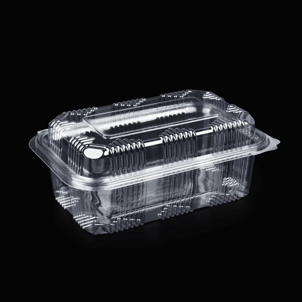 Set de 600 bucati caserola plastic 750 gr cu capac inalt 245 x 193 x 79mm