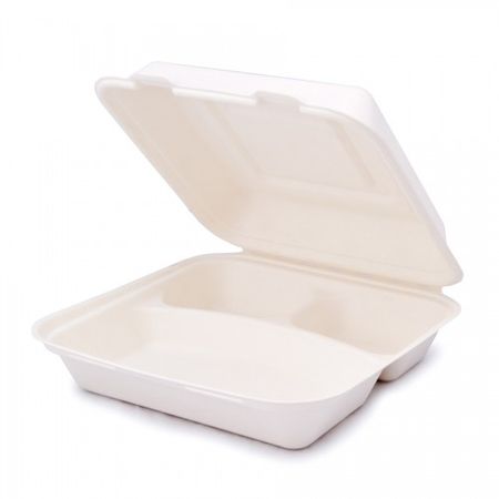 Set de 100 bucati caserole meniu din trestie 23x15 cm un compartiment