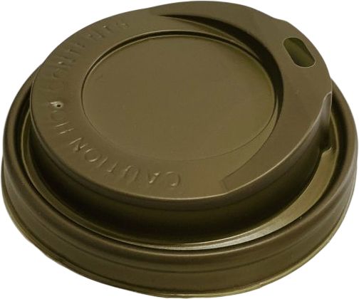 Capace plastic gold - capac pahare carton 8 / 12 oz - 100 buc.