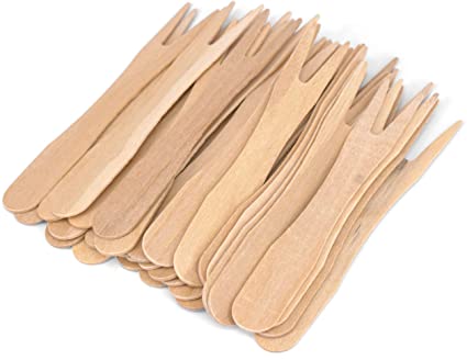 Poza Furculita lemn cartofi prajiti - 8.5 cm - 1000 buc/set