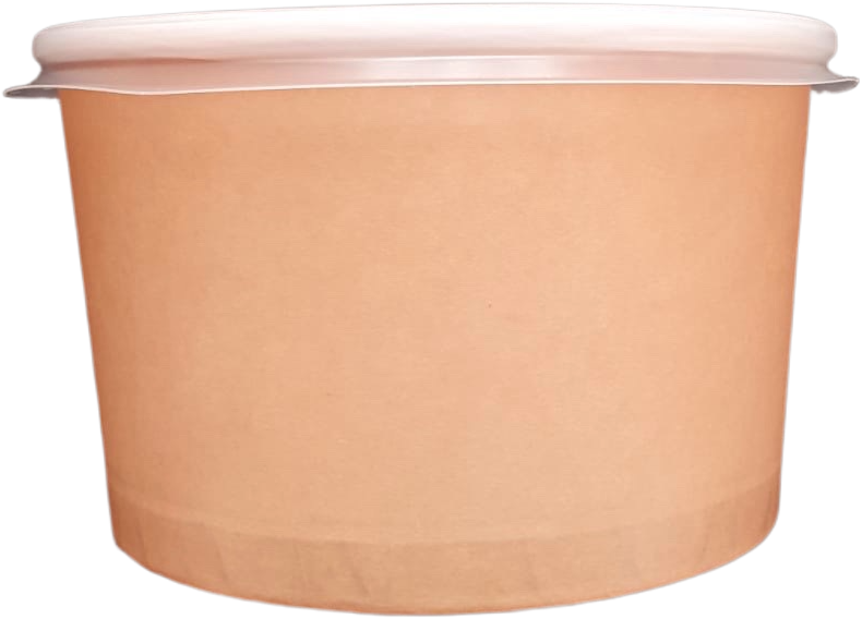 Bol supa Kraft + Capac - 470ml - 100 buc.