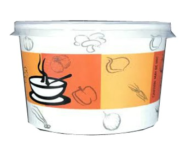 Set de 100 de bucati bol supa design yum capac 400 ml