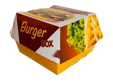 Hamburger box colorat – 18.5x17x10 cm mare – 100 buc. sanito.ro