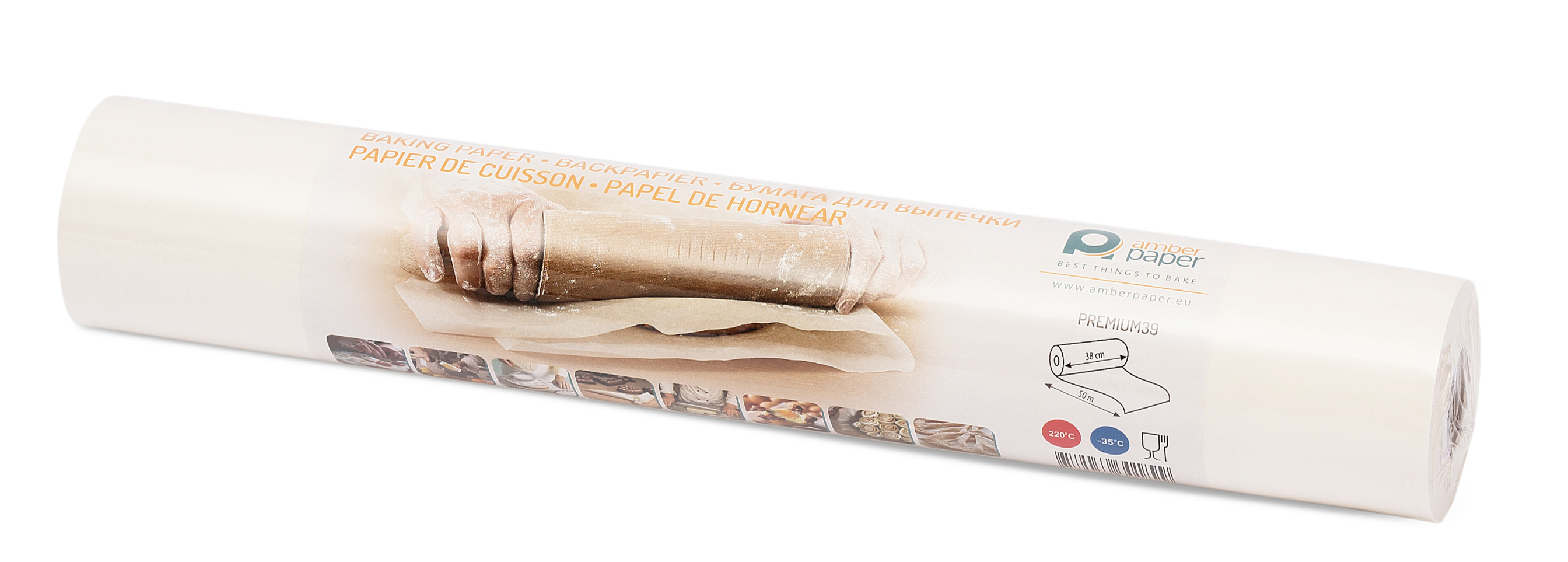 Rola hartie de copt alba siliconata rola 38cm x 50m 1 rola