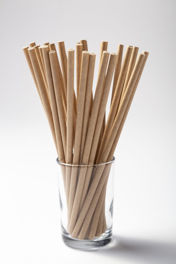 Set 200 bucati Paie din hartie BIO kraft