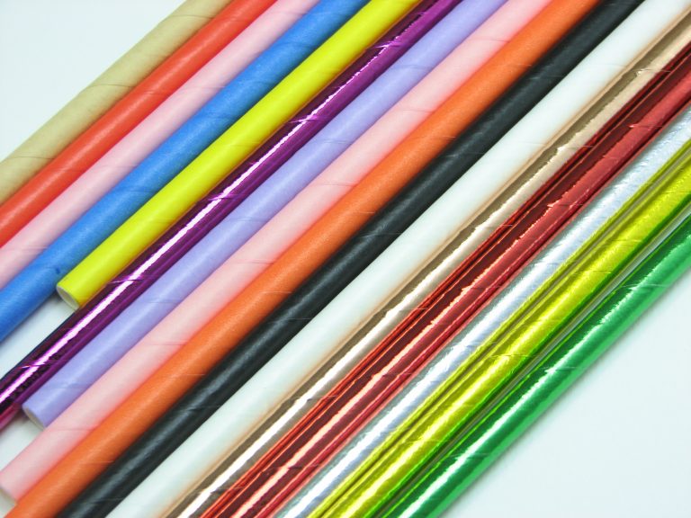 Set 100 bucati paie din hartie jumbo curcubeu