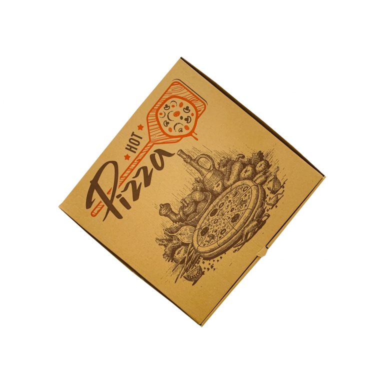 Set de 100 bucati cutii pizza natur 40x40cm