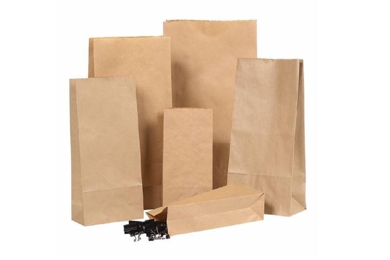 Set 500 bucati  Punga transport  hartie natur  fara maner  25 x 11 x 32cm