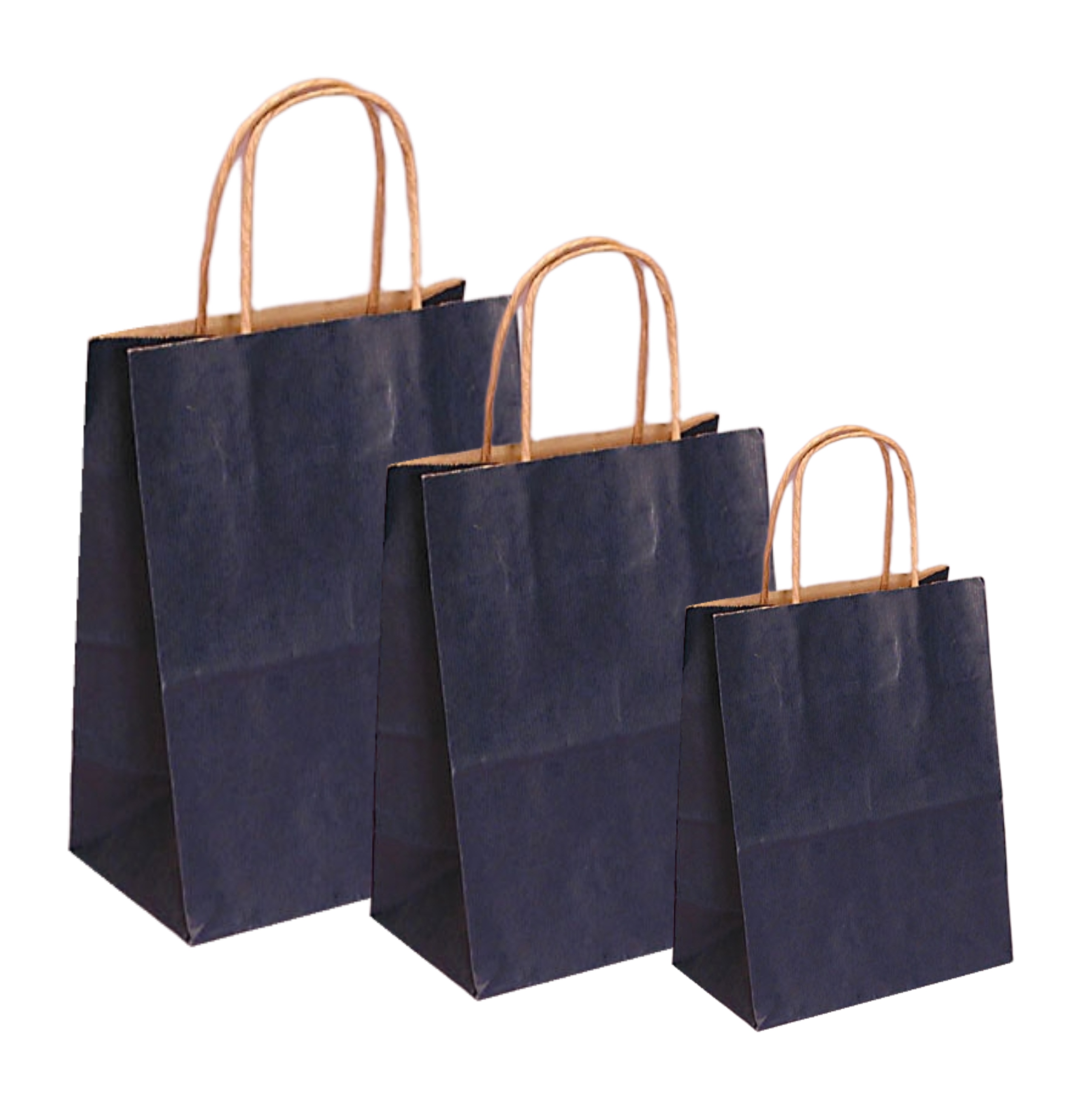 Set 100 bucati Pungi natur colorate bleumarin la exterior 18x9x25cm