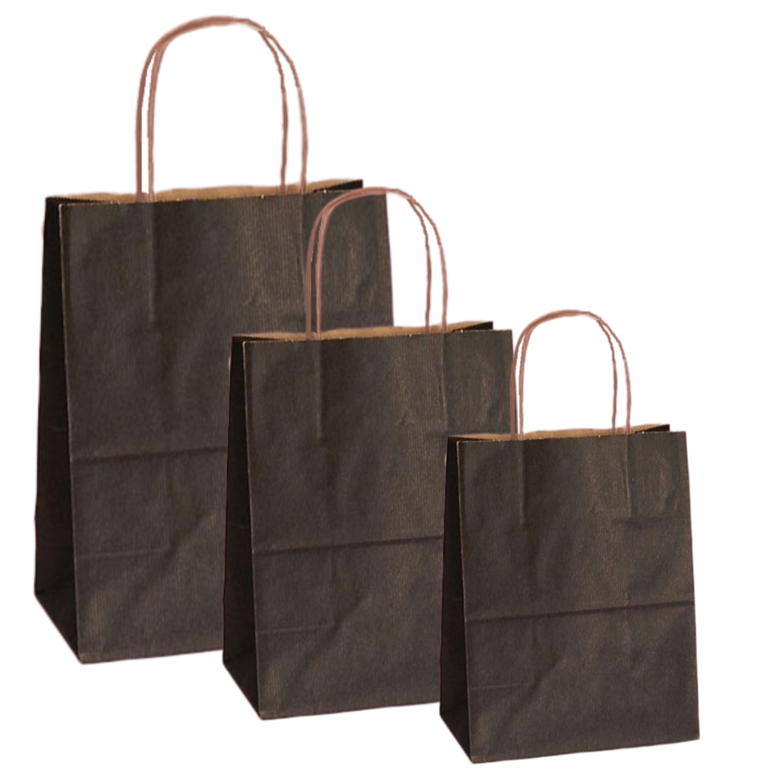 Set 100 bucati Pungi natur colorate negru la exterior 18x9x25 cm