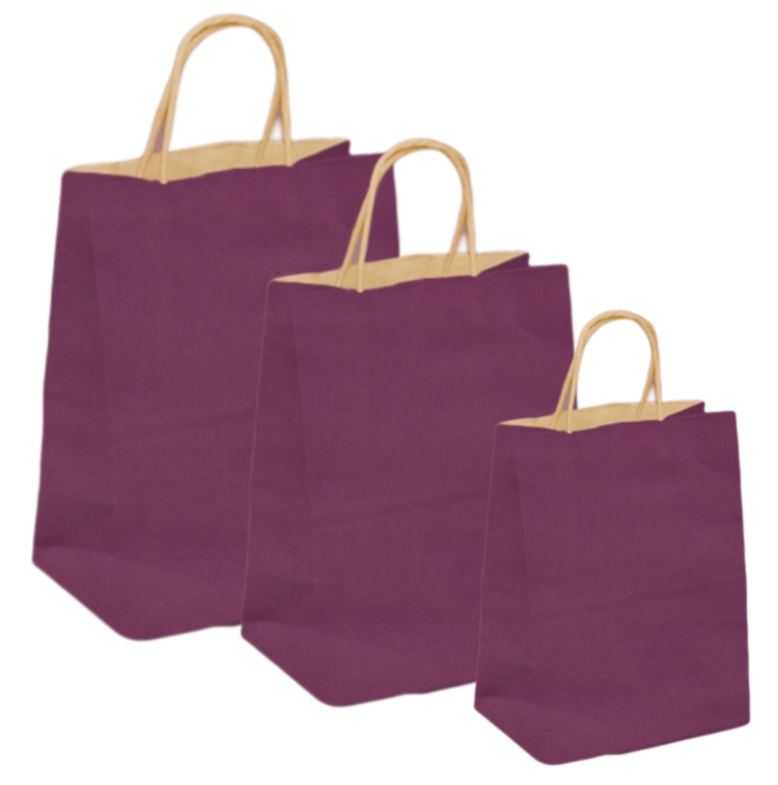 Set 100 bucati Pungi natur colorate mov 16x8x21 cm