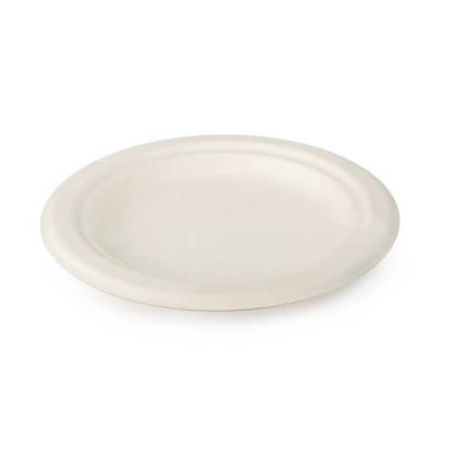 Set de 100 bucati farfurie rotunda trestie de zahar 26 cm