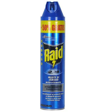 Raid Spray Muste Si Tantari 600 Ml sanito.ro
