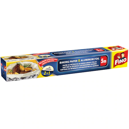 Fino Hartie Pentru Copt & Folie Aluminiu 2 in1 5 m Fino imagine 2022 depozituldepapetarie.ro