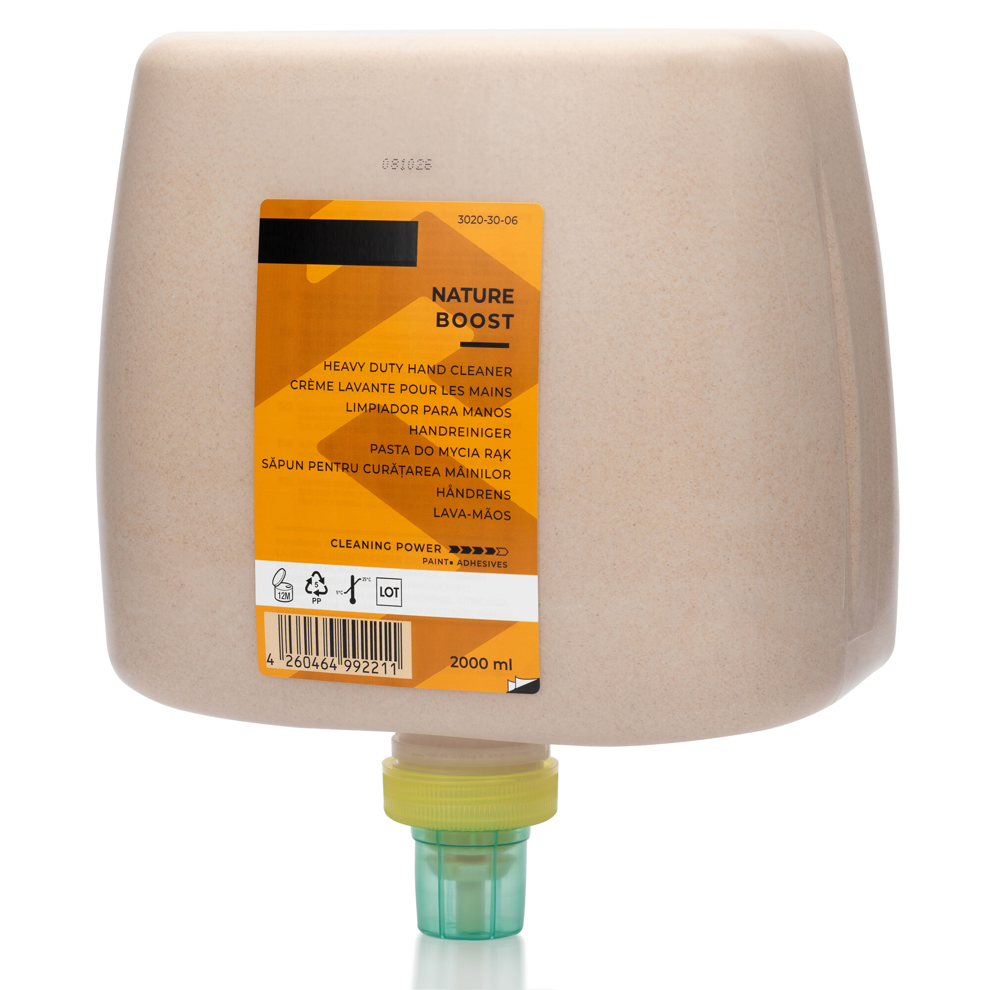 Sapun abraziv pentru maini SVEMA NATURE BOOST  rezerva de 2000 ml rezerva pentru dozator manual EVEREST