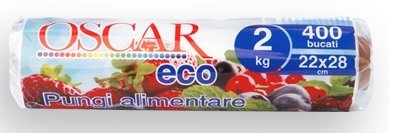 Set 400 bucati/rola pungi alimentare eco oscar 2kg